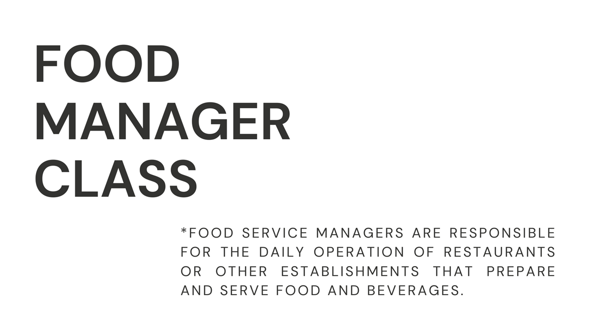 Food Manager Class